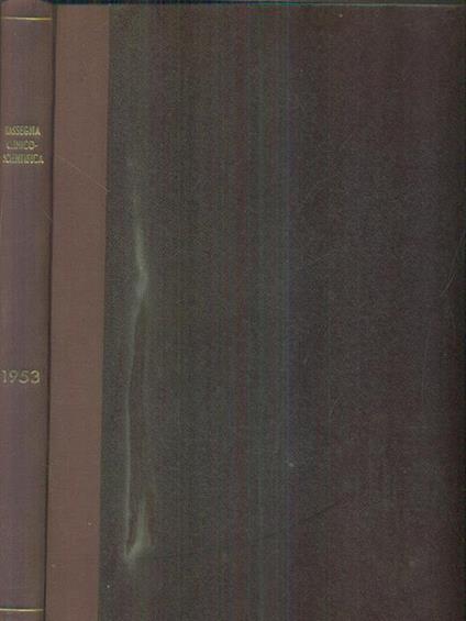 rassegna clinico scientifica 1953 - copertina
