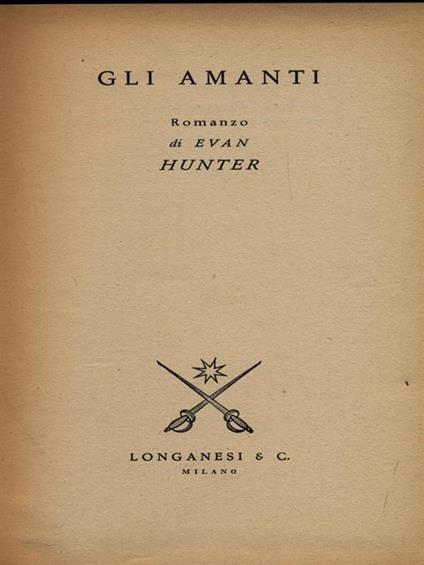 Gli amanti - Evan Hunter - copertina