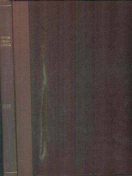 rassegna clinico scientifica 1951 - copertina