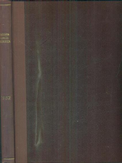 rassegna clinico scientifica 1952 - copertina