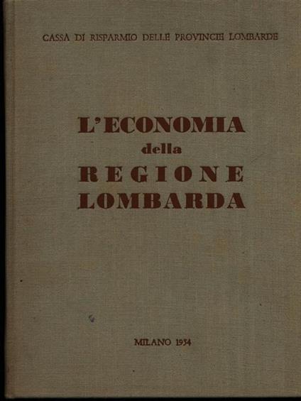 L' economia della Regione Lombarda - copertina
