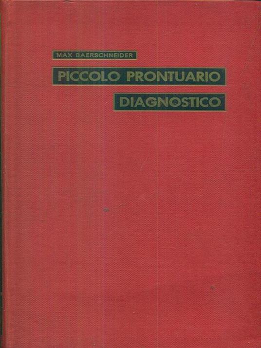 Piccolo prontuario diagnostico - Max Baerschneider - copertina