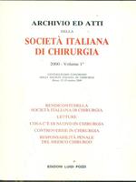 Archivio ed atti della società italiana di chirurgia 2000. vol 1
