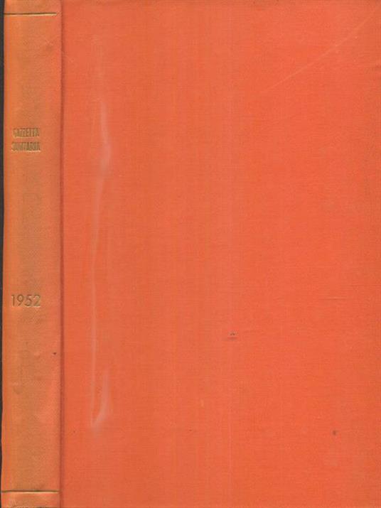 gazzetta sanitaria 1952 - copertina