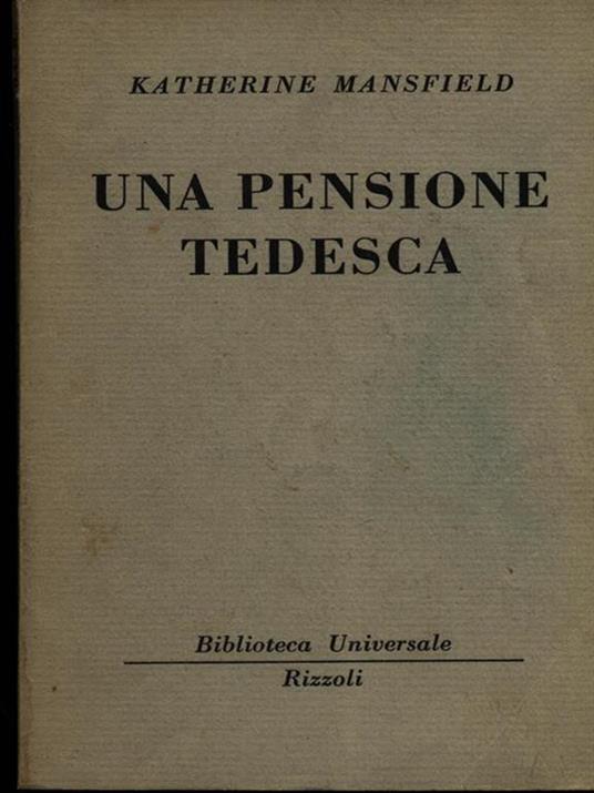 Una pensione tedesca - Katherine Mansfield - copertina