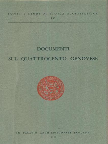 documenti sul quattrocento genovese - copertina