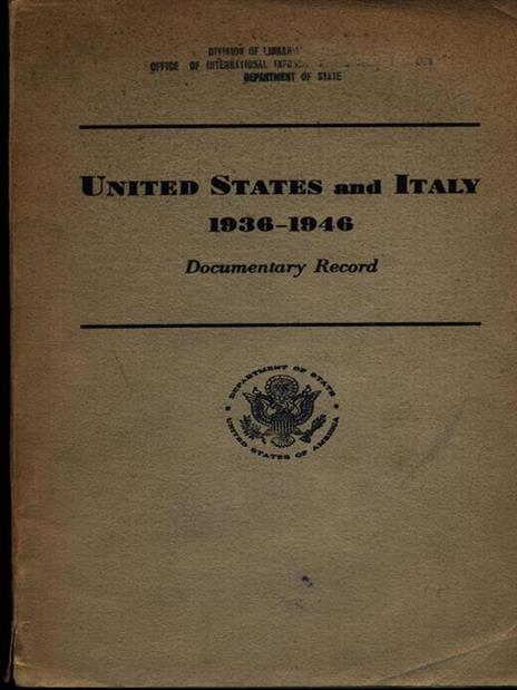 United States and Italy 1936-1946 - copertina
