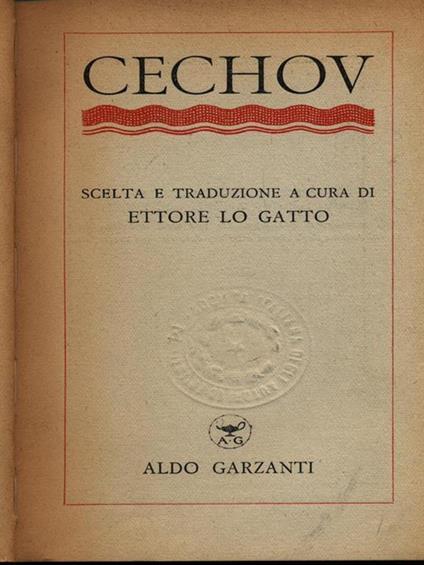 Cechov - copertina