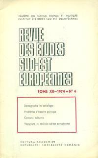 revue des etudes sud-est europeennes tome XII. 1974 / N 4 - 2
