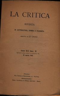 La critica anno XLI fasc. II/20 marzo 1943 - 2