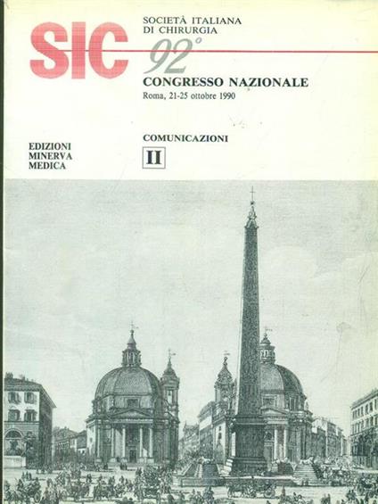SIC. 92o Congresso Nazionale 1990. Comunicazioni II - copertina