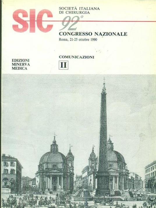 SIC. 92o Congresso Nazionale 1990. Comunicazioni II - copertina