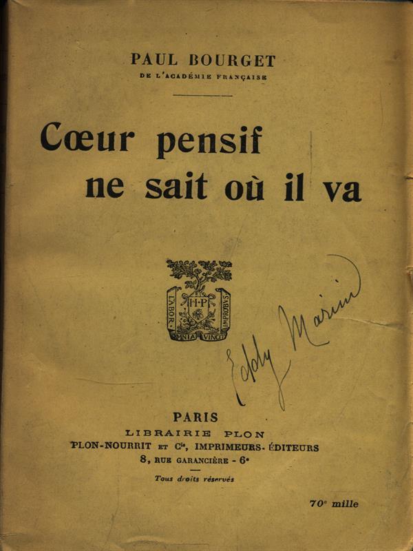 Coeur pensif ne sait il va