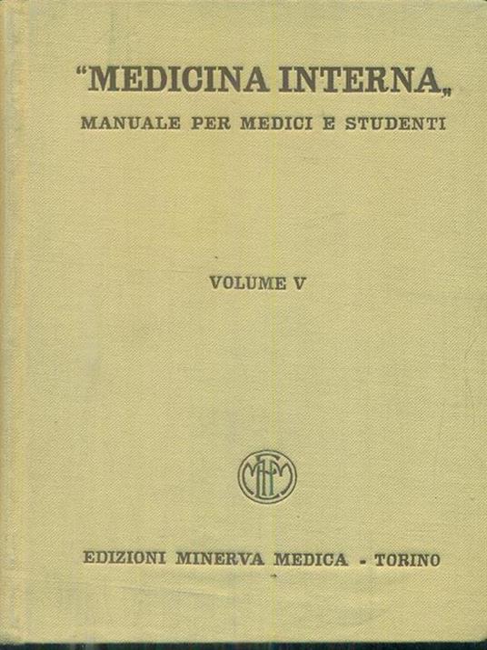 Medicina interna vol V - Angelo Ceconi - copertina