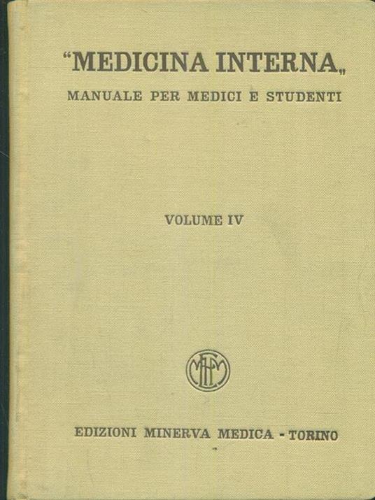 Medicina interna vol IV - Angelo Ceconi - copertina