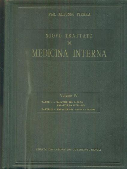 Nuovo trattato di medicina interna vol IV - Alfonso Pirera - copertina