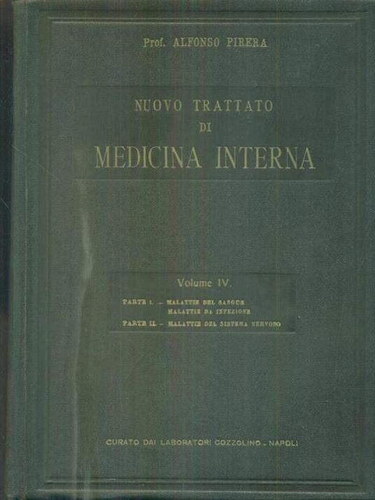 Nuovo trattato di medicina interna vol IV - Alfonso Pirera - copertina
