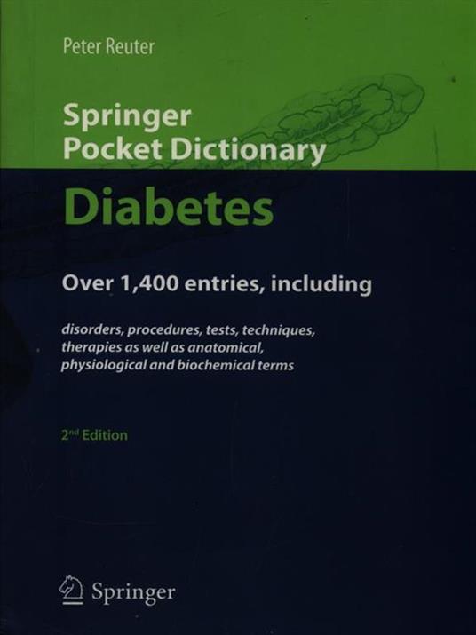 Springer Pocket Dictionary: Diabetes - Peter Reuter - copertina