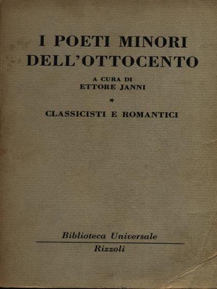 I peti minori dell'ottocento vol. 1 - Ettore Janni - copertina