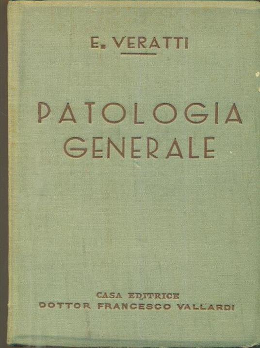 Patologia generale - Emilio Veratti - copertina