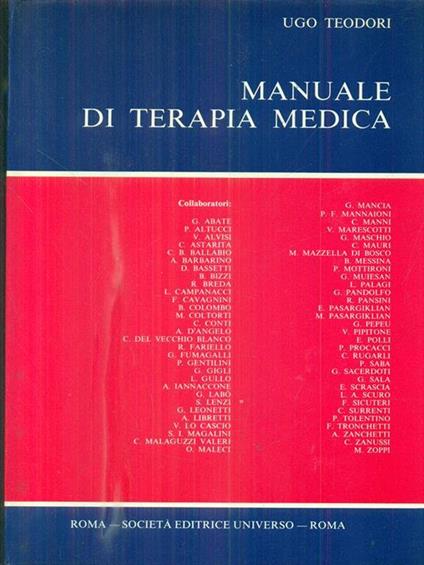 Manuale di terapia medica - Ugo Teodori - copertina