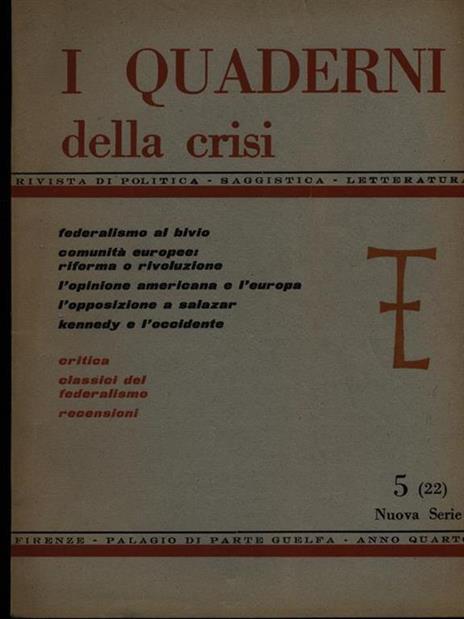 I quaderni della crisi n. 5/aprile-giugno 1964 - copertina