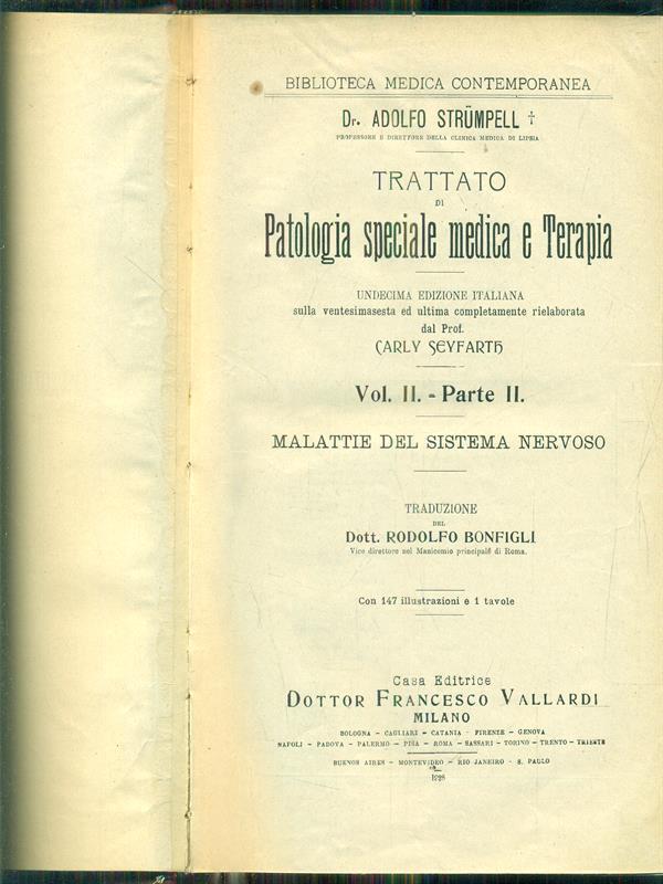 trattato di patologia speciale medica e terapia vol II parte II