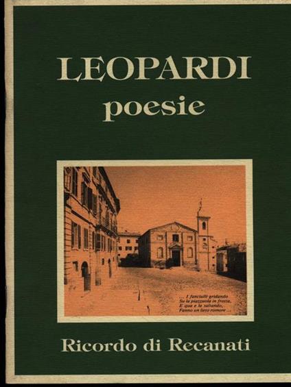 Poesie - Giacomo Leopardi - copertina