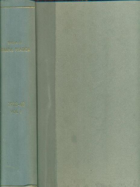 Rivista di terapia pratica 1933-40 vol I - copertina