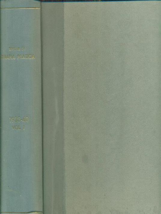 Rivista di terapia pratica 1933-40 vol I - copertina