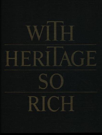With Heritage so rich - copertina
