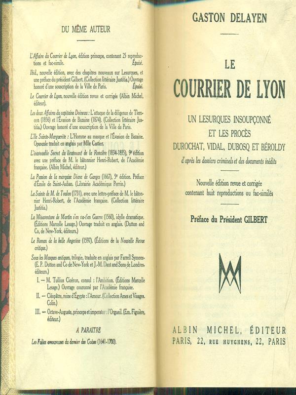 Le courrier de Lyon