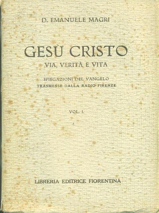 Gesu Cristo vol I - Emanuele Magri - copertina