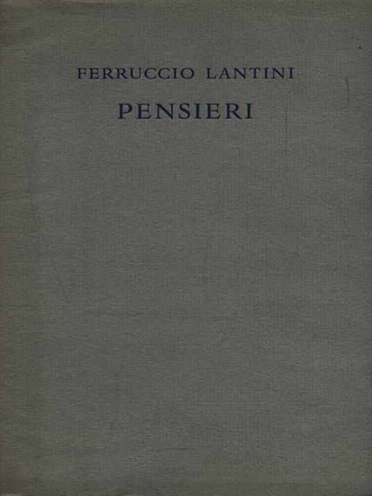 Pensieri - Ferruccio Lantini - copertina
