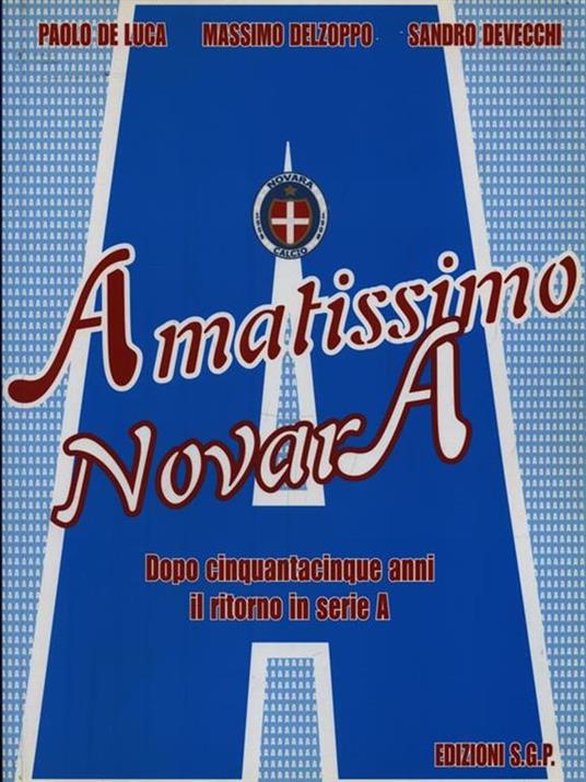 Amatissimo Novara - Paolo De Luca - copertina