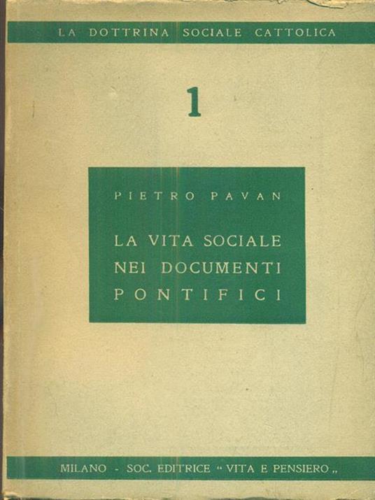 La vita sociale nei documenti pontifici - copertina