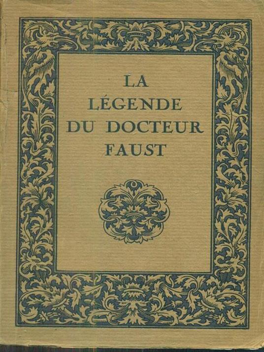 La legende du docteur faust - P. Saintyves - copertina