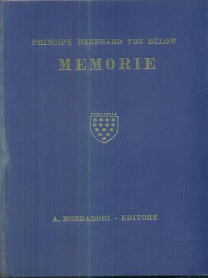 Memorie II - Bernhard von Bülow - copertina