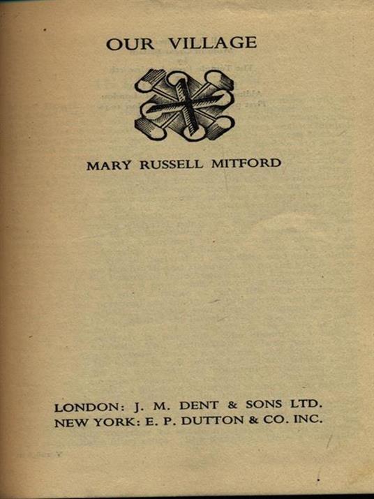 Our village - Mary Russell Mitford - copertina