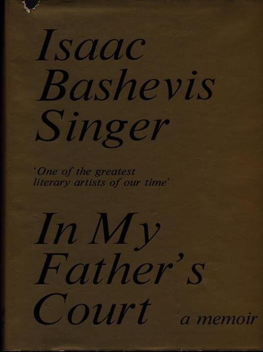 In my father's court - Isaac Bashevis Singer - copertina