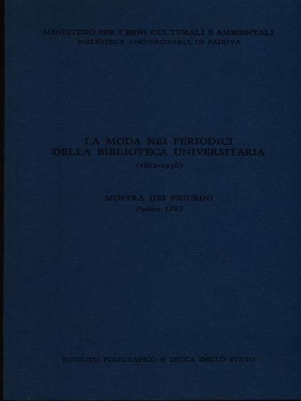 La moda nei periodici della Biblioteca Universitaria - Valeria Morato - copertina