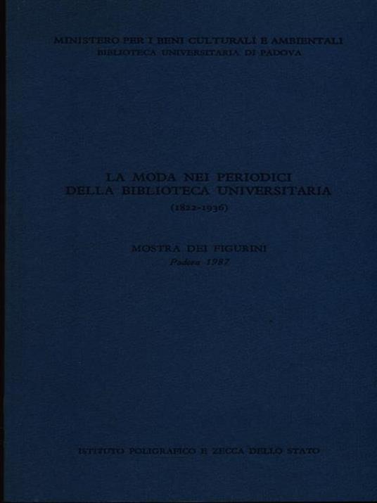 La moda nei periodici della Biblioteca Universitaria - Valeria Morato - copertina
