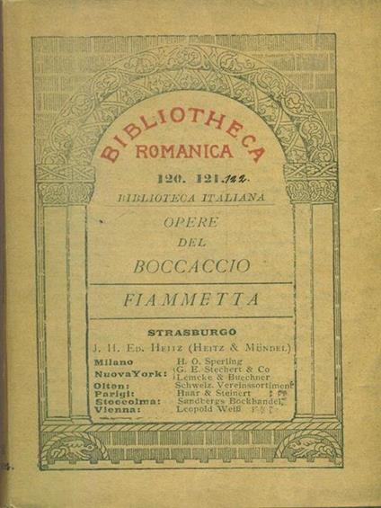 Fiammetta - Giovanni Boccaccio - copertina
