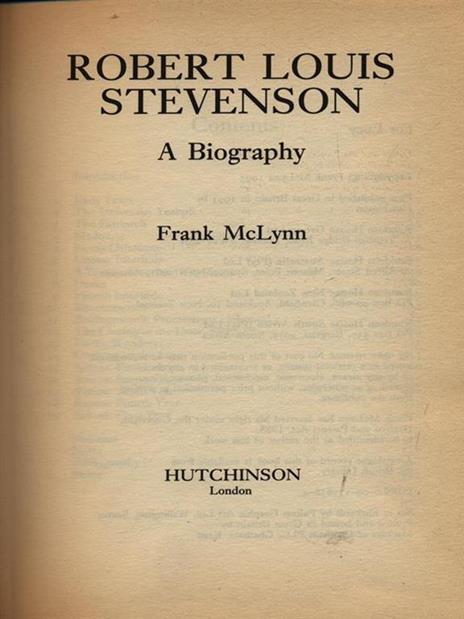 Robert Louis Stevenson A biography - Frank McLynn - 2