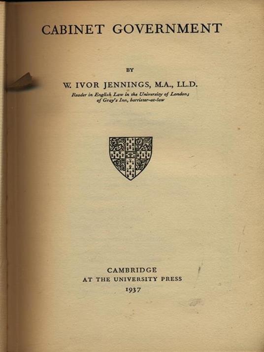 Cabinet government - copertina