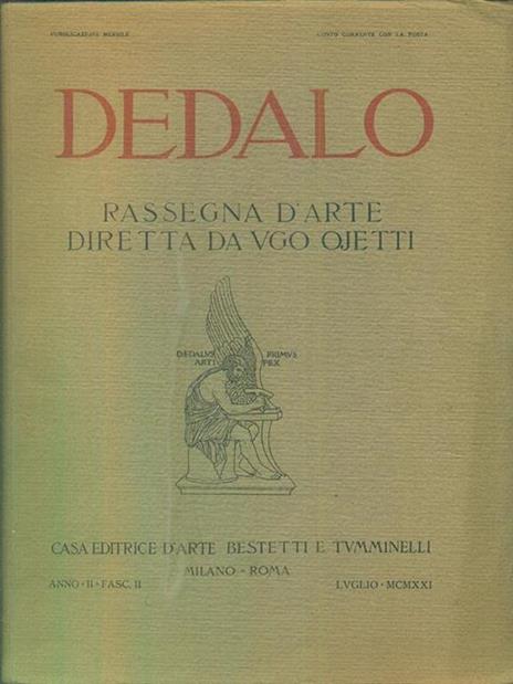Dedalo anno II fasc II Luglio MCMXXI - copertina