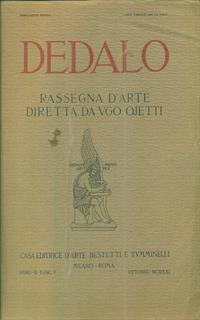 Dedalo anno II fasc V - Ottobre MCMXXI - 2