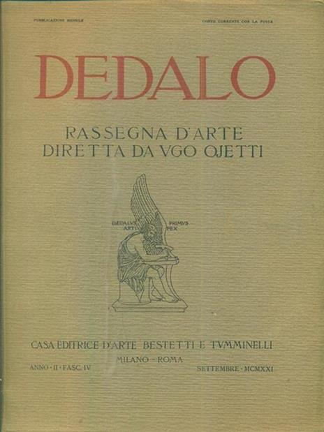 Dedalo anno II fasc IV Settembre MCMXXI - copertina