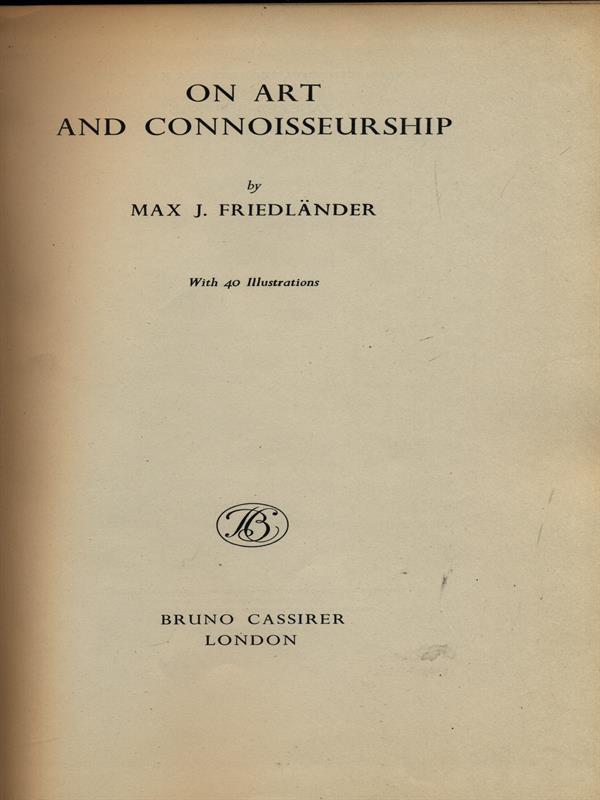 On art and conoisseurship