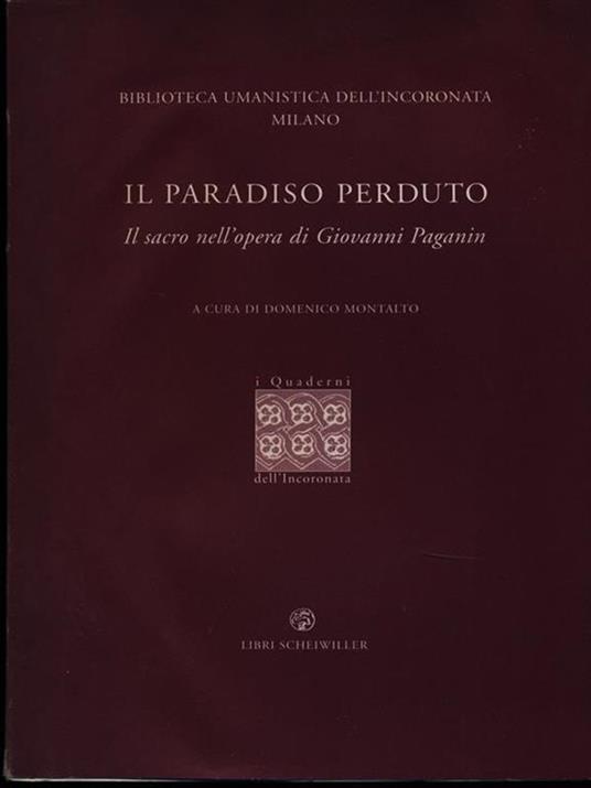 Il paradiso perduto - Domenico Montalto - copertina